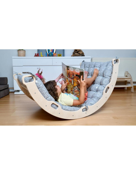 Conjunto de Escalada Interior KIDODIDO Montessori con Rampa y Cojín