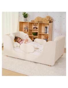 Cama para Niños DoCred - Estructura Baja con Barandillas 142x80cm