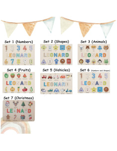 Rompecabezas de Nombre Personalizado de Madera Montessori para Niños 2