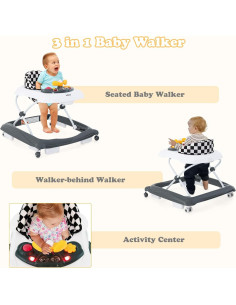 Andador Plegable INFANS 3 en 1 para Bebés Ajustable 2