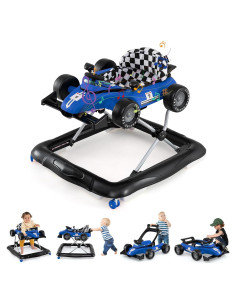 Andador 4 en 1 BABY JOY Plegable Ajustable para Bebés Azul