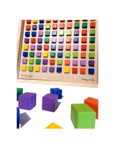 Tablero Sensorial Montessori Organiza | Actividad Táctil 53x53 cm