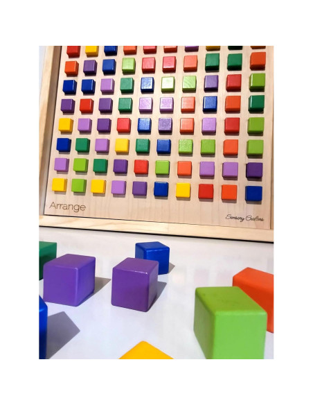 Tablero Sensorial Montessori Organiza | Actividad Táctil 53x53 cm
