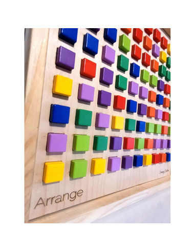 Tablero Sensorial Montessori Organiza | Actividad Táctil 53x53 cm