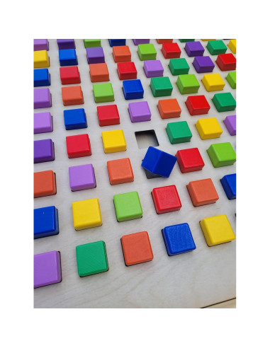 Tablero Sensorial Montessori Organiza | Actividad Táctil 53x53 cm
