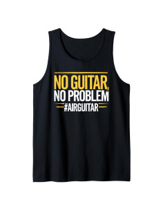 Camiseta sin mangas para hombres Guitarra de Aire Diseño Divertido