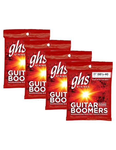 Cuerdas de guitarra eléctrica GHS Boomers GB8 1/2 Ultra Ligero 4 Pack