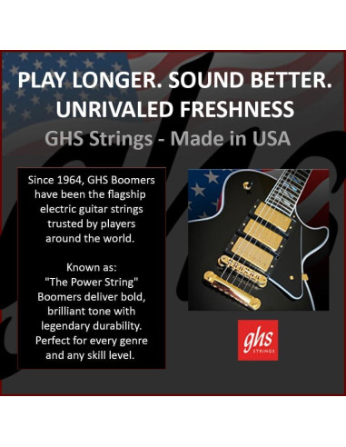 Cuerdas de guitarra eléctrica GHS Boomers GB8 1/2 Ultra Ligero 4 Pack