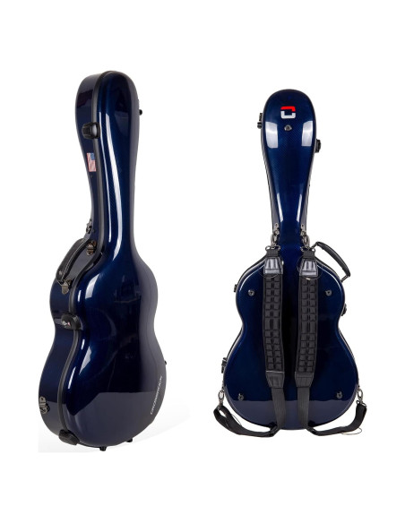 Estuche para guitarra clásica Crossrock CRF6030CBL - Fibra de carbono azul