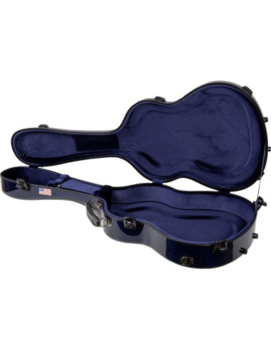 Estuche para guitarra clásica Crossrock CRF6030CBL - Fibra de carbono azul