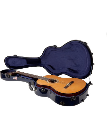 Estuche para guitarra clásica Crossrock CRF6030CBL - Fibra de carbono azul