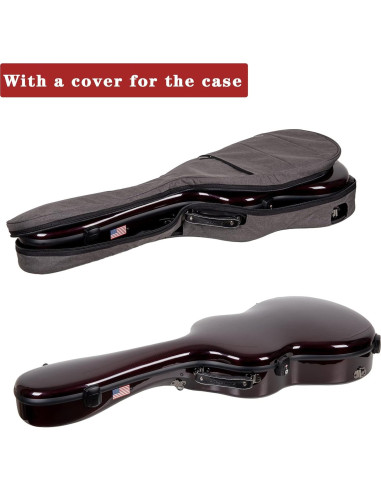Funda de Guitarra Clásica Crossrock 4/4 Carbono Rojo México