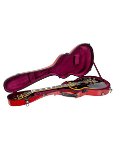 Estuche rígido Crossrock para guitarra Les Paul Rojo 100cm