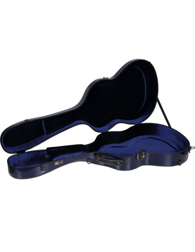 Estuche Dreadnought Crossrock Air Carbon 100% Fibra Carbono Azul