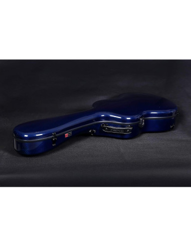 Estuche Dreadnought Crossrock Air Carbon 100% Fibra Carbono Azul