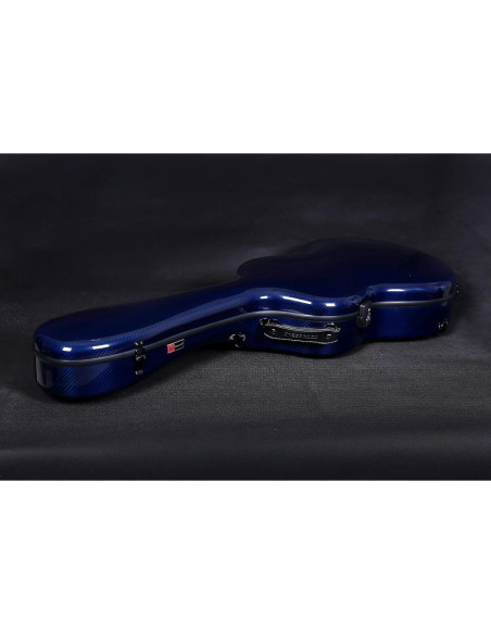 Estuche Dreadnought Crossrock Air Carbon 100% Fibra Carbono Azul