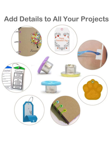 Ojales Rápidos FoRapid 3mm Pastel - 84 PCS para Manualidades