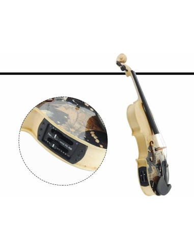 Conjunto de Violín Eléctrico/Acustico Aliyes 4/4 para Principiantes