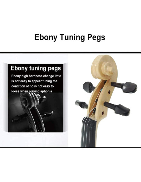 Conjunto de Violín Eléctrico/Acustico Aliyes 4/4 para Principiantes