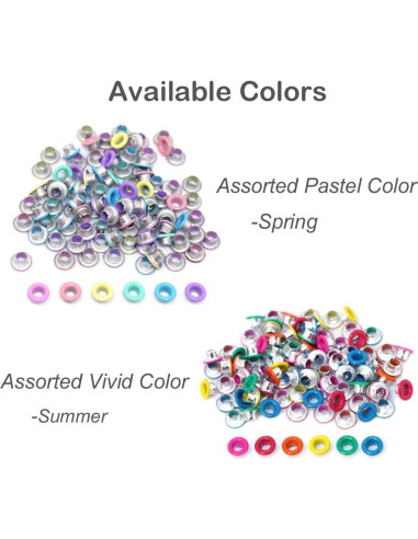 Ojales Rápidos FoRapid 3mm Pastel - 84 PCS para Manualidades