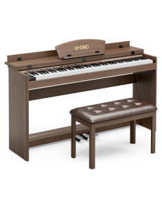 Teclado Piano Digital UMOMO U-710 88 Teclas con Pedales y Soporte