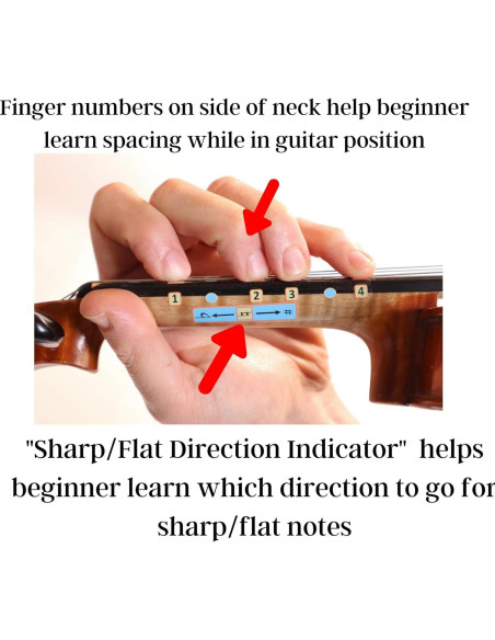 Guía de Dedos para Violín 1/2 Weston - Calcomanías para Notas