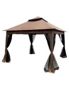 Gazebo Exterior 3.3x3.3m MOMGEGE con Malla Desmontable
