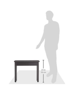 Banco de Piano Acolchado Yamaha BB1 - Madera Negra 2