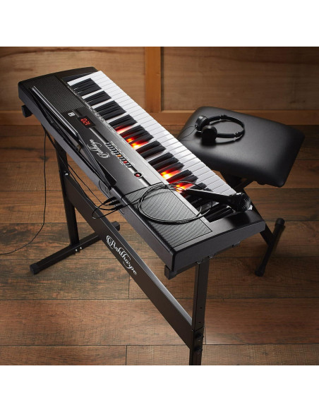 Piano Digital Ashthorpe 61 Teclas Iluminadas con Accesorios