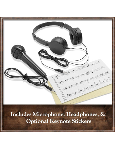 Piano Electrónico Digital Ashthorpe 61 Teclas con Kit Completo