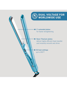 Plancha de Pelo Profesional BaBylissPRO Nano Titanio 30.5cm 2