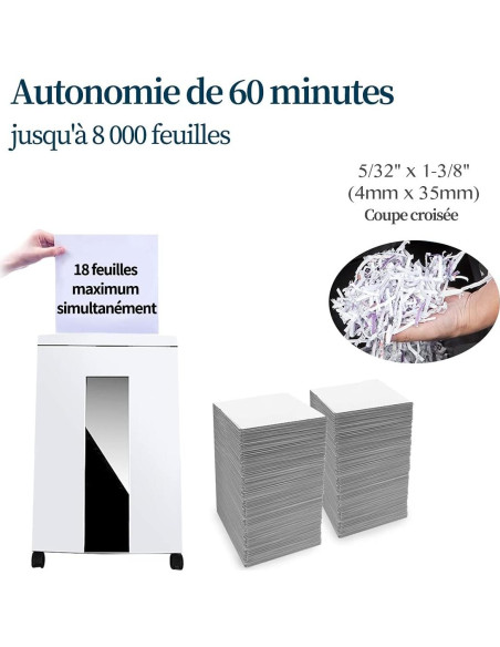 Trituradora de Papel WOLVERINE SD9113 18 Hojas P-4 Blanca