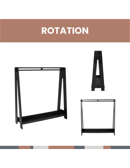 Armario Infantil Sweet Home From Wood Negro con Estante y Barra