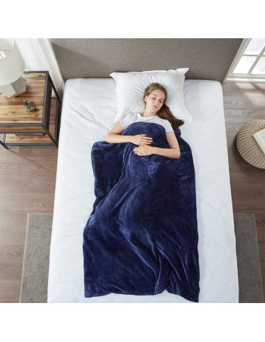 Manta con Peso MP2 9 kg 152x203 cm con Funda Reversible Marino