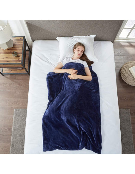 Manta con Peso MP2 9 kg 152x203 cm con Funda Reversible Marino