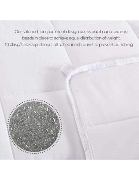 Manta con Peso MP2 9 kg 152x203 cm con Funda Reversible Marino