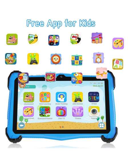 Tableta para Niños Fivahiva 7" Android 14, 10GB RAM, 64GB ROM