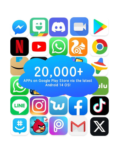 Tableta para Niños Fivahiva 7" Android 14, 10GB RAM, 64GB ROM