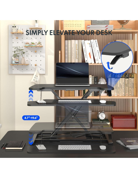 Convertidor de Escritorio de Pie FLEXISPOT MT137 Negro 28"
