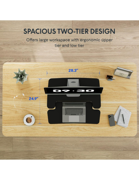 Convertidor de Escritorio de Pie FLEXISPOT MT137 Negro 28"