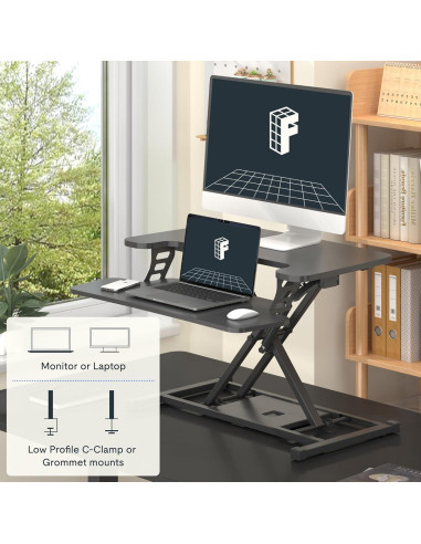 Convertidor de Escritorio de Pie FLEXISPOT MT137 Negro 28"