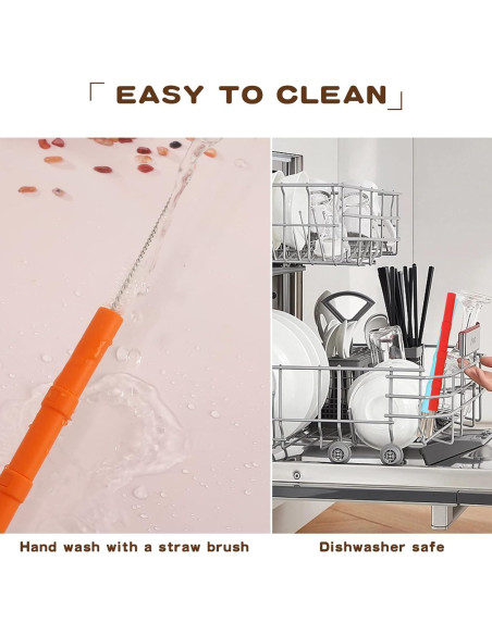 Popotes de Silicona Reutilizables Cumouna 4PCS Ajustables