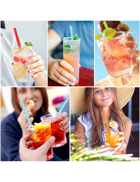 Popotes de Silicona Reutilizables Cumouna 4PCS Ajustables