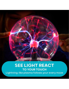 Lámpara de Plasma Discovery 25.4 cm, Interactiva Tacto y Sonido 2