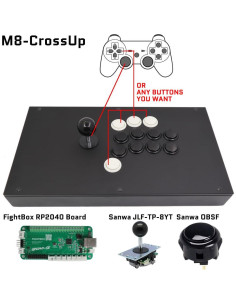 FightBox M8-CrossUP Joystick Arcade para PC/PS/SWITCH 2