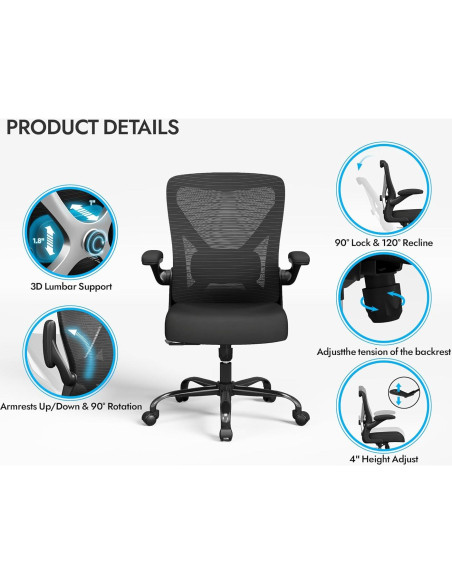 Silla de Oficina Ergonómica Ergalithic X100-2 con Soporte Lumbar