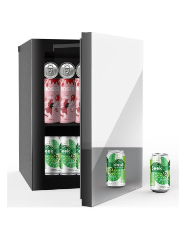 Refrigerador Compacto Erivess 0.9 Pies Espejo para Bebidas y Belleza