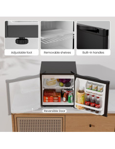 Mini Nevera Antarctic Star BC-46, 45.4L, Congelador, Bajo Ruido 2