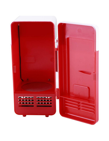 Mini Refrigerador USB TOPINCN Enfriador y Calentador 19.4cm Rojo