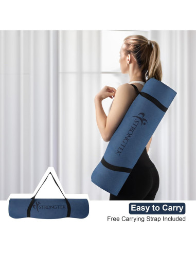 Alfombrilla de Yoga Ecológica StrongTek 182x61cm Antideslizante